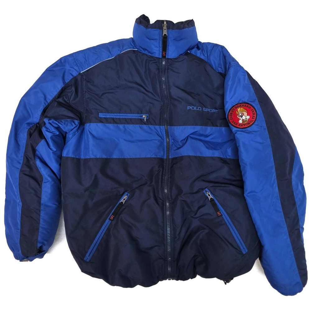 vintage 1990s Polo Sport Ralph Lauren Reversible Down‎ Puffer Jacket
